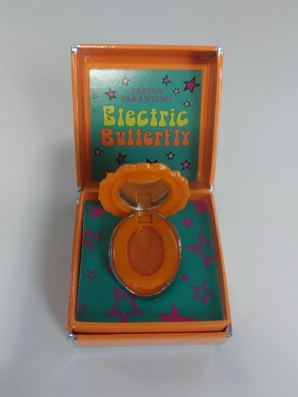 Tarina Tarantino Orange Framed Butterfly lipgloss ring. Small. Size 6??? - Picture 2 of 4